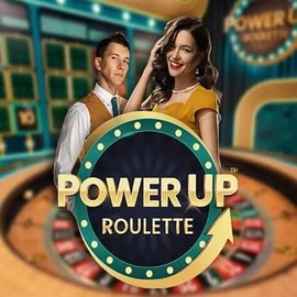 Official Live Casino logo: PowerUP Roulette by Pragmatic Play at Gigaspinz Casino