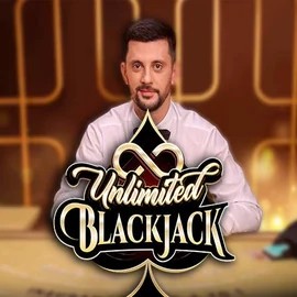Unlimited Blackjack online game logo by Ezugi on gigaspinzzz.nl